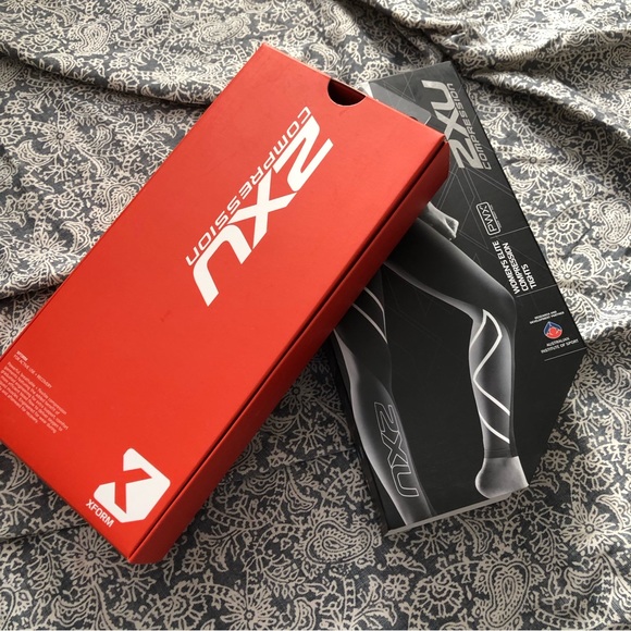 New ZXU compression tights leggings black stripe SMALL - Picture 5 of 9